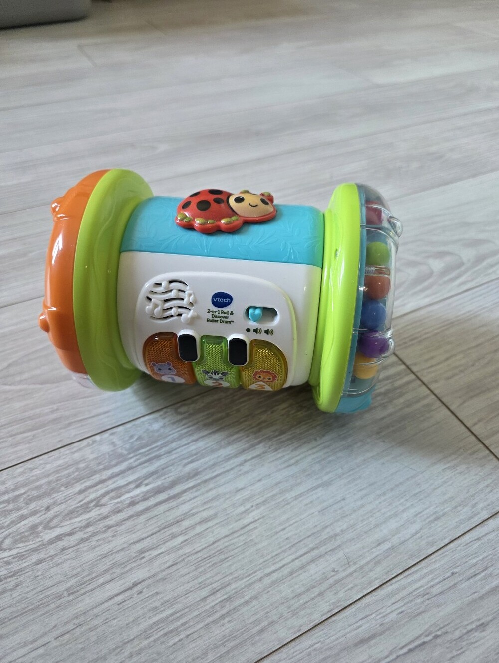 2-in-1 Roll & Discover Roller Drum Baby Toy